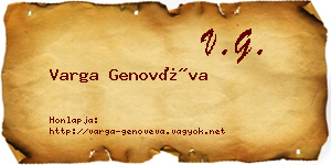 Varga Genovéva névjegykártya